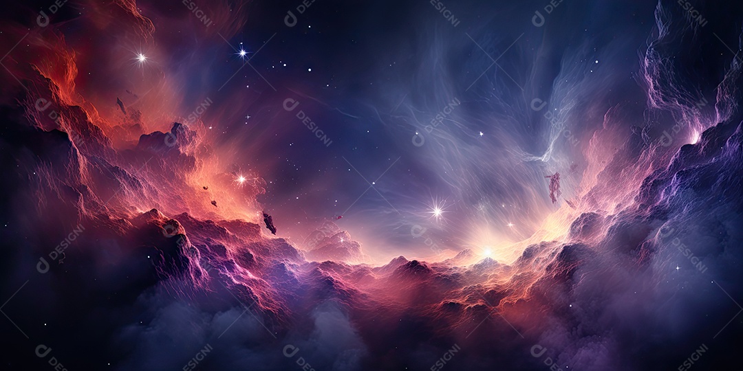 Nebulosa cósmica no espaço profundo gerado por IA