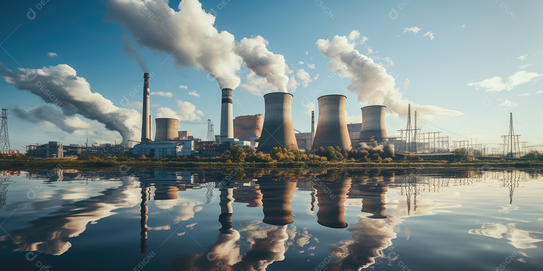 Usinas elétricas com turbinas e geradores trabalham incansavelmente para produzir a eletricidade necessária à cidade