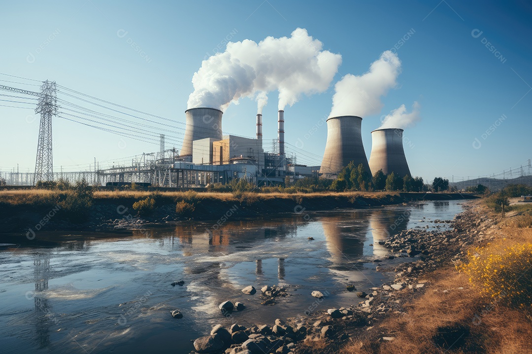 Usinas elétricas com turbinas e geradores trabalham incansavelmente para produzir a eletricidade necessária à cidade