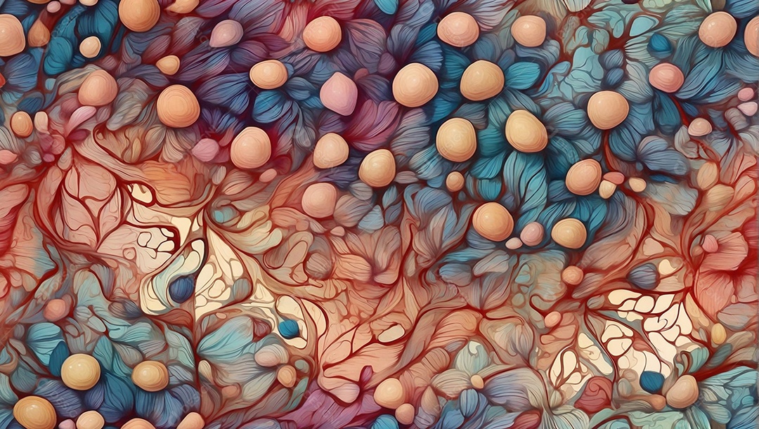 Fundo de padrões neurais altamente detalhado