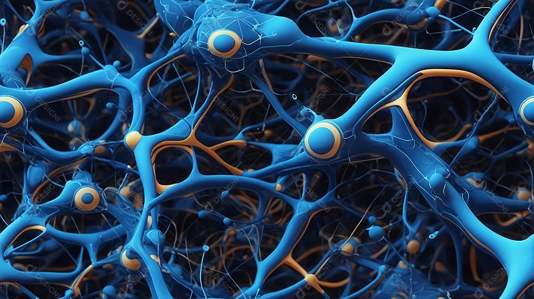 Fundo de padrões neurais altamente detalhado