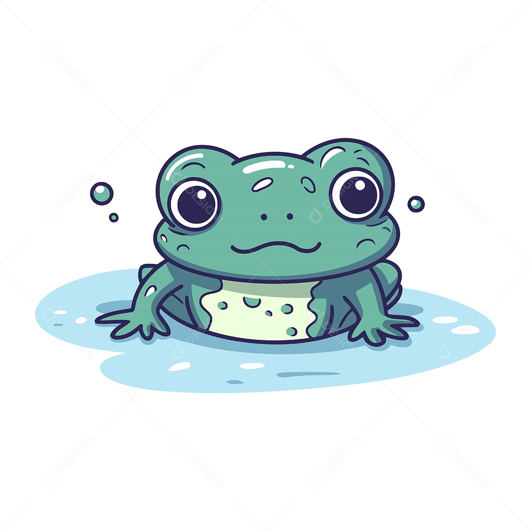 Sapo Desenho Animado Ilustração Vetor EPS