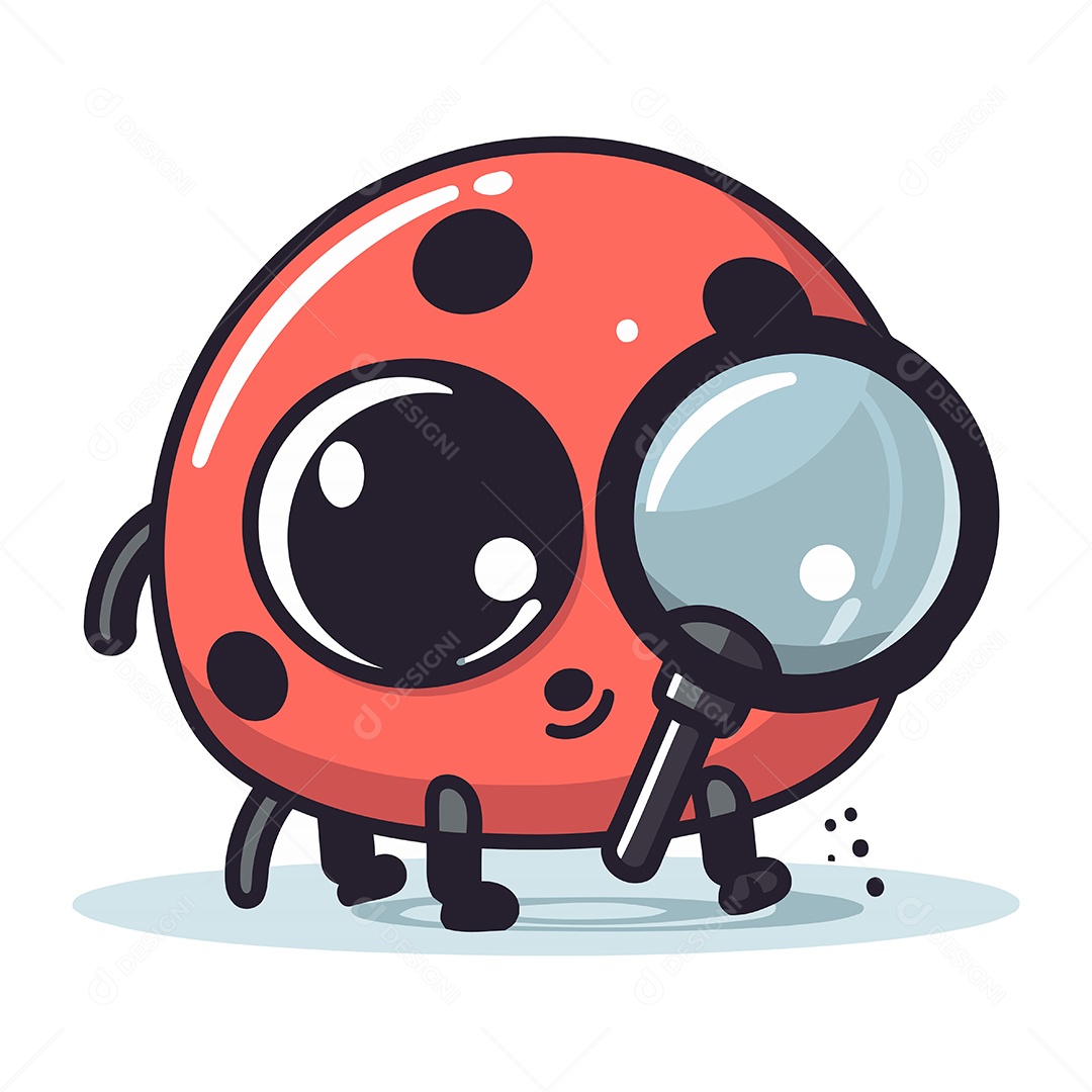 Joaninha Desenho Animado Ilustração Vetor EPS