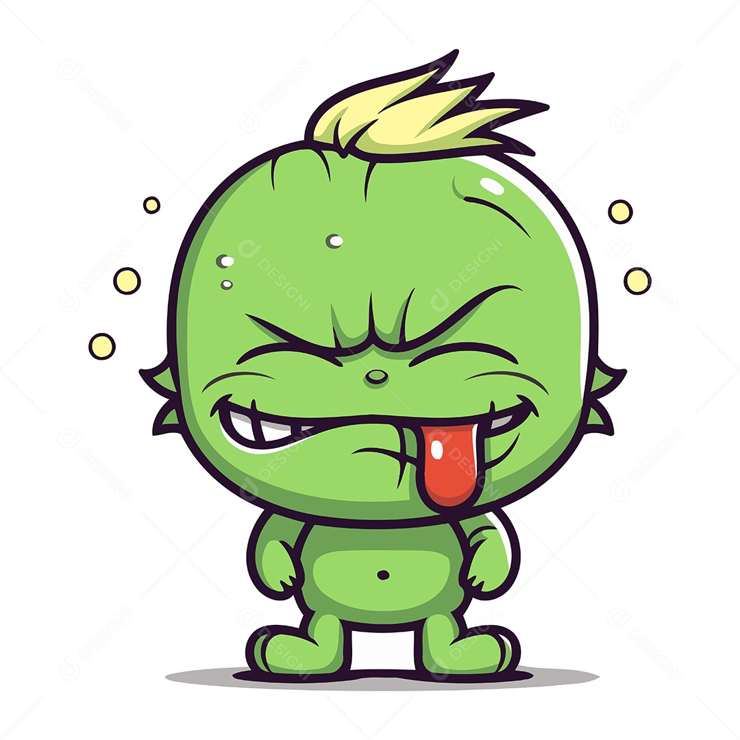 Monstro Desenho Animado Ilustração Vetor EPS