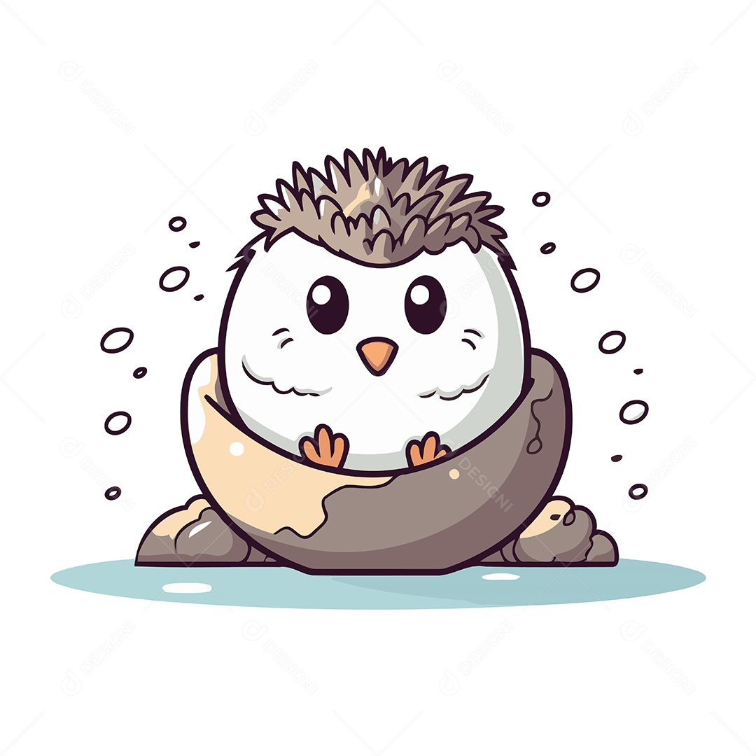 Ouriço Desenho Animado Ilustração Vetor EPS