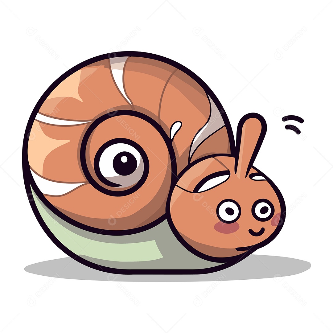 Caracol Desenho Animado Ilustração Vetor EPS
