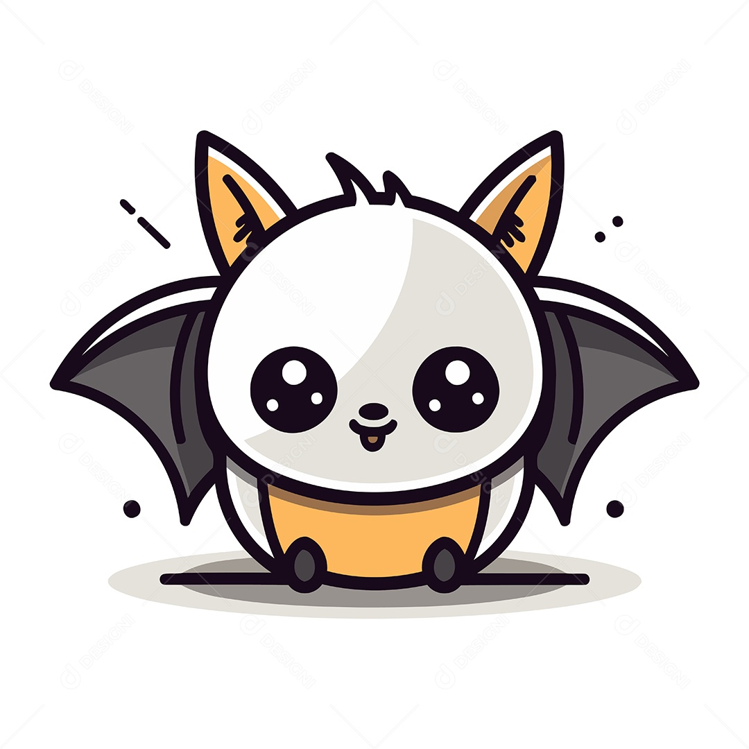 Morcego Desenho Animado Ilustração Vetor EPS