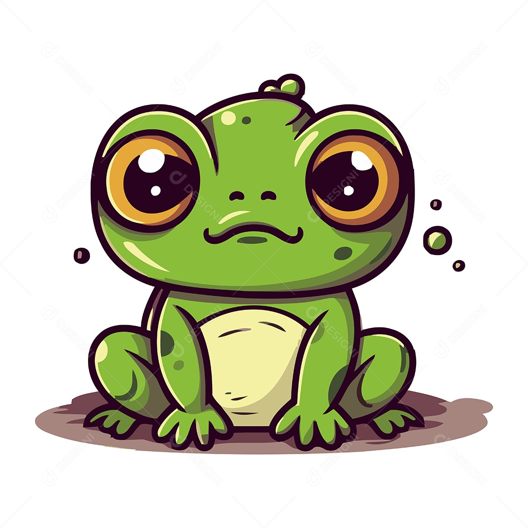 Sapo Desenho Animado Ilustração Vetor EPS