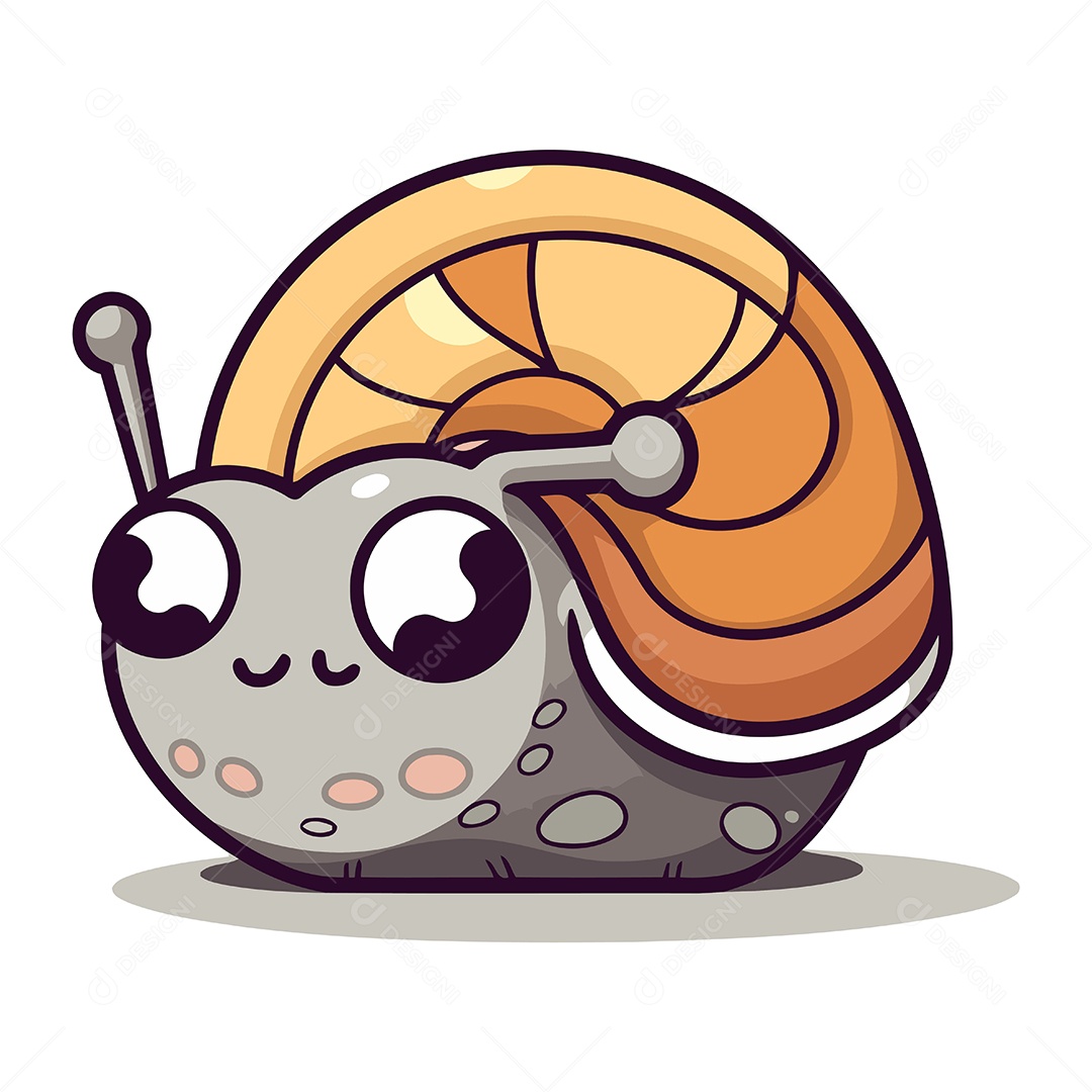 Caracol Desenho Animado Ilustração Vetor EPS