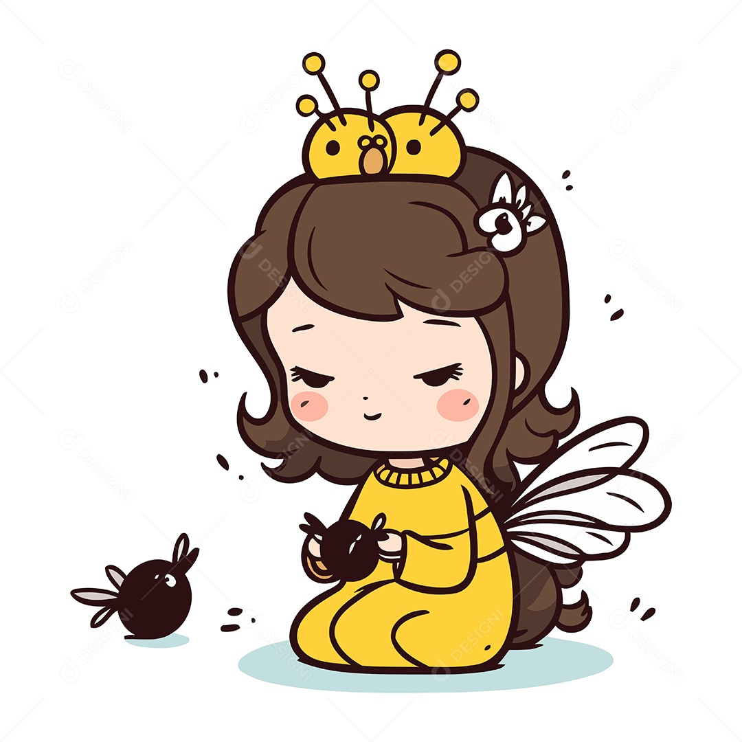 Fada Desenho Animado Ilustração Vetor EPS