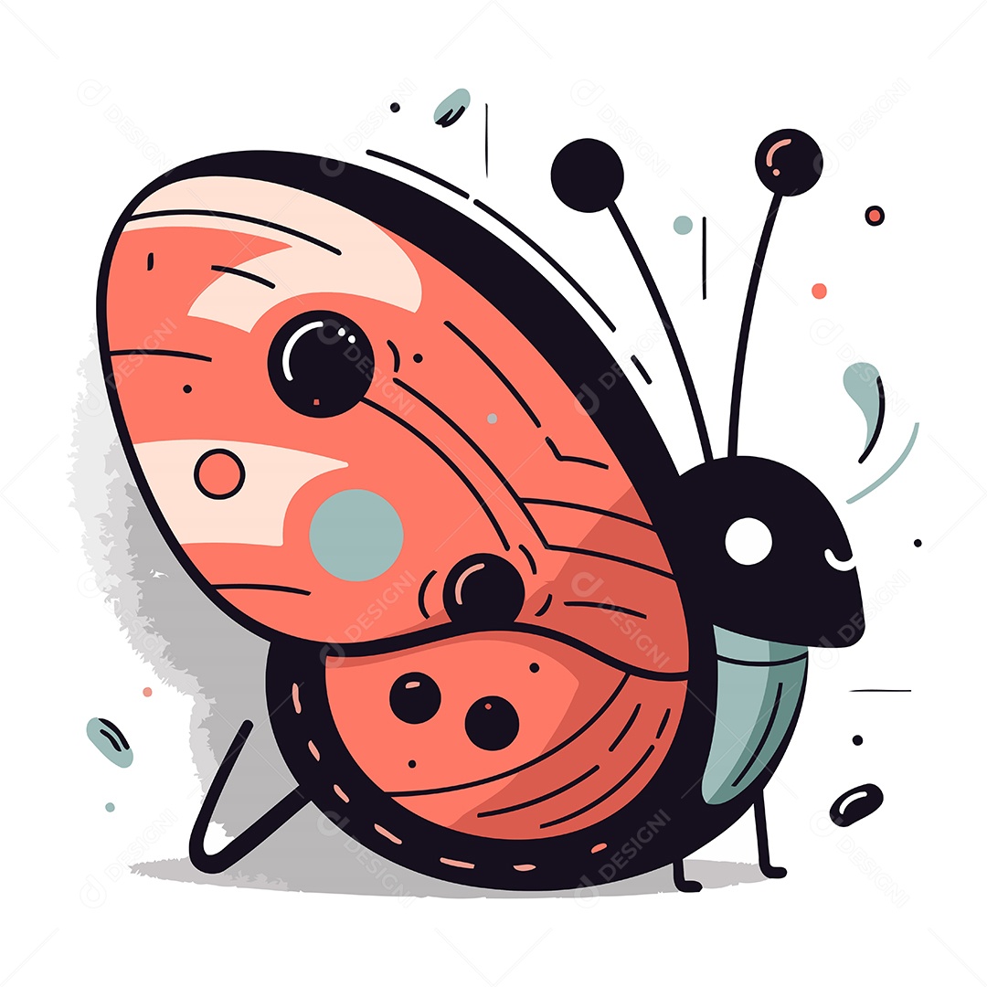 Borboleta Desenho Animado Ilustração Vetor EPS