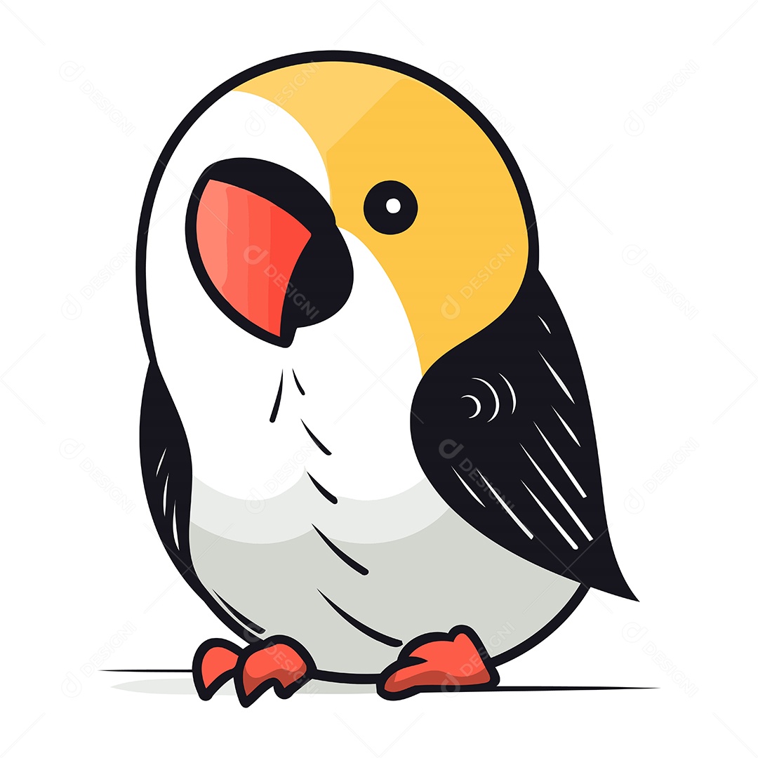 Papagaio Desenho Animado Ilustração Vetor EPS