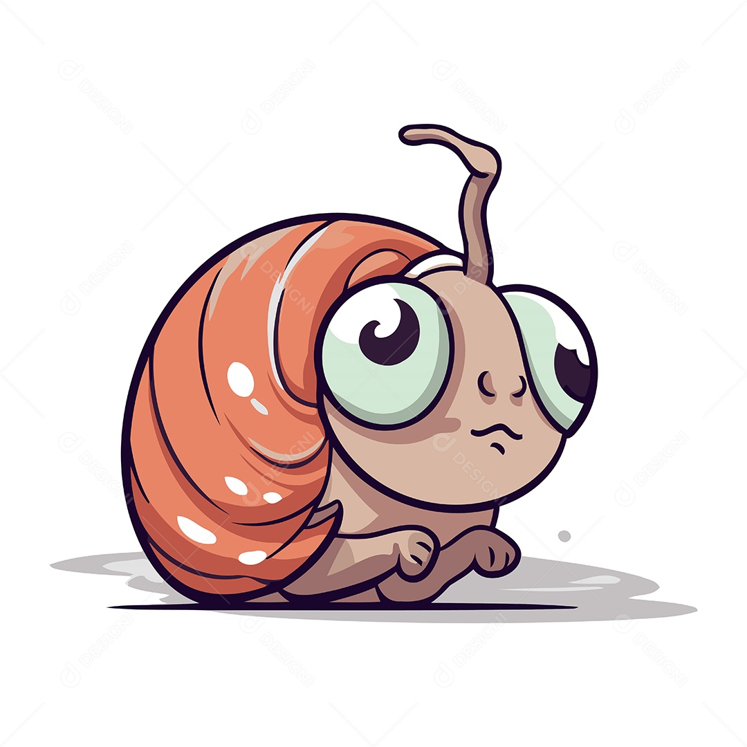 Caracol Desenho Animado Ilustração Vetor EPS