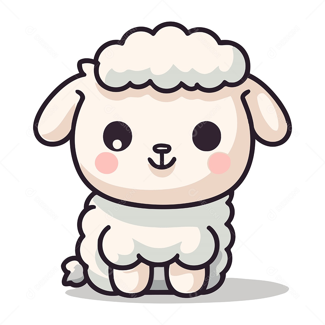 Ovelha Desenho Animado Ilustração Vetor EPS