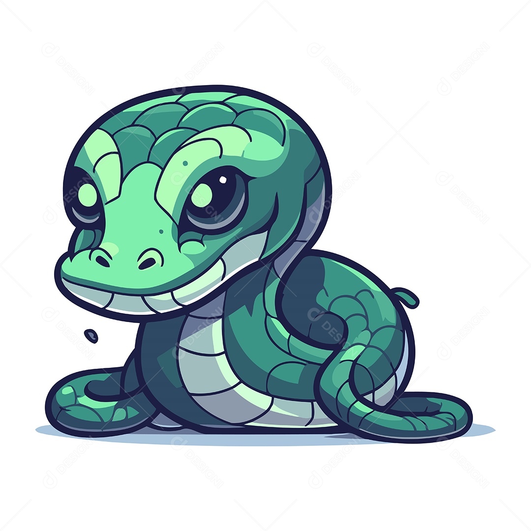 Cobra Desenho Animado Ilustração Vetor EPS