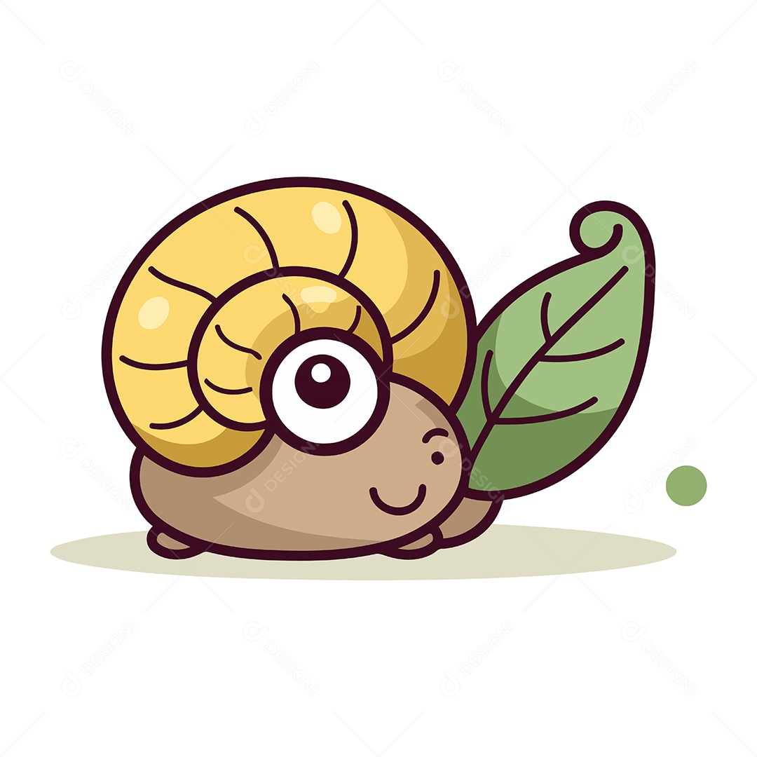 Caracol Desenho Animado Ilustração Vetor EPS
