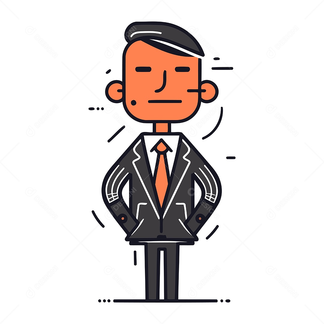 Homem Desenho Animado Ilustração Vetor EPS