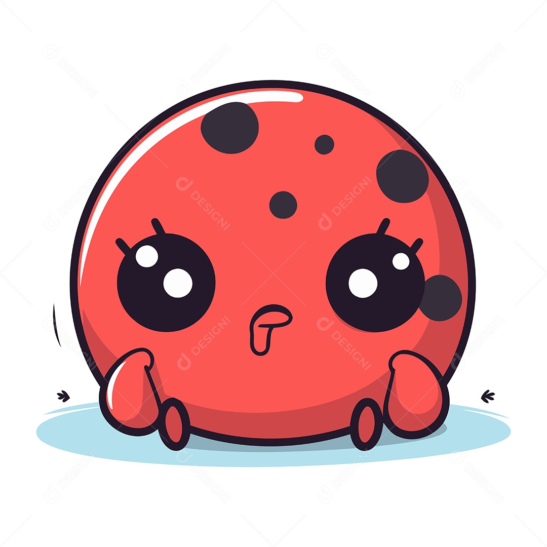 Joaninha Desenho Animado Ilustração Vetor EPS