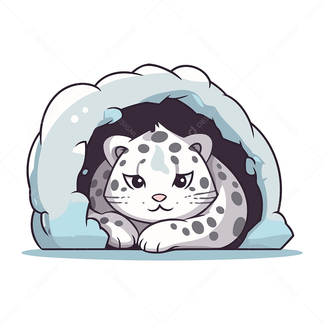 Leopardo Desenho Animado Ilustração Vetor EPS