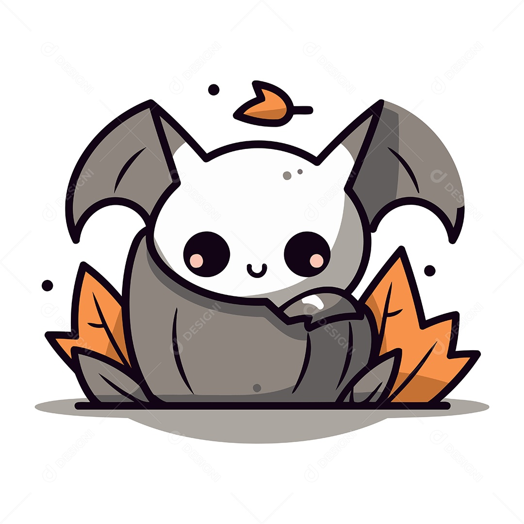 Morcego Desenho Animado Ilustração Vetor EPS