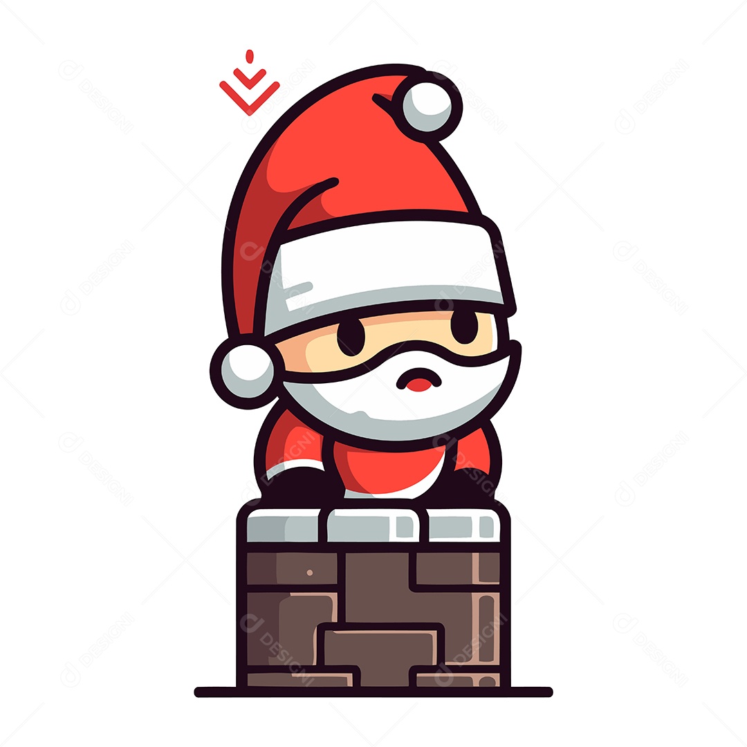 Papai Noel Desenho Animado Ilustração Vetor EPS