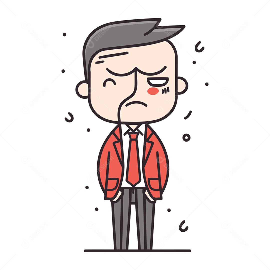 Homem Desenho Animado Ilustração Vetor EPS