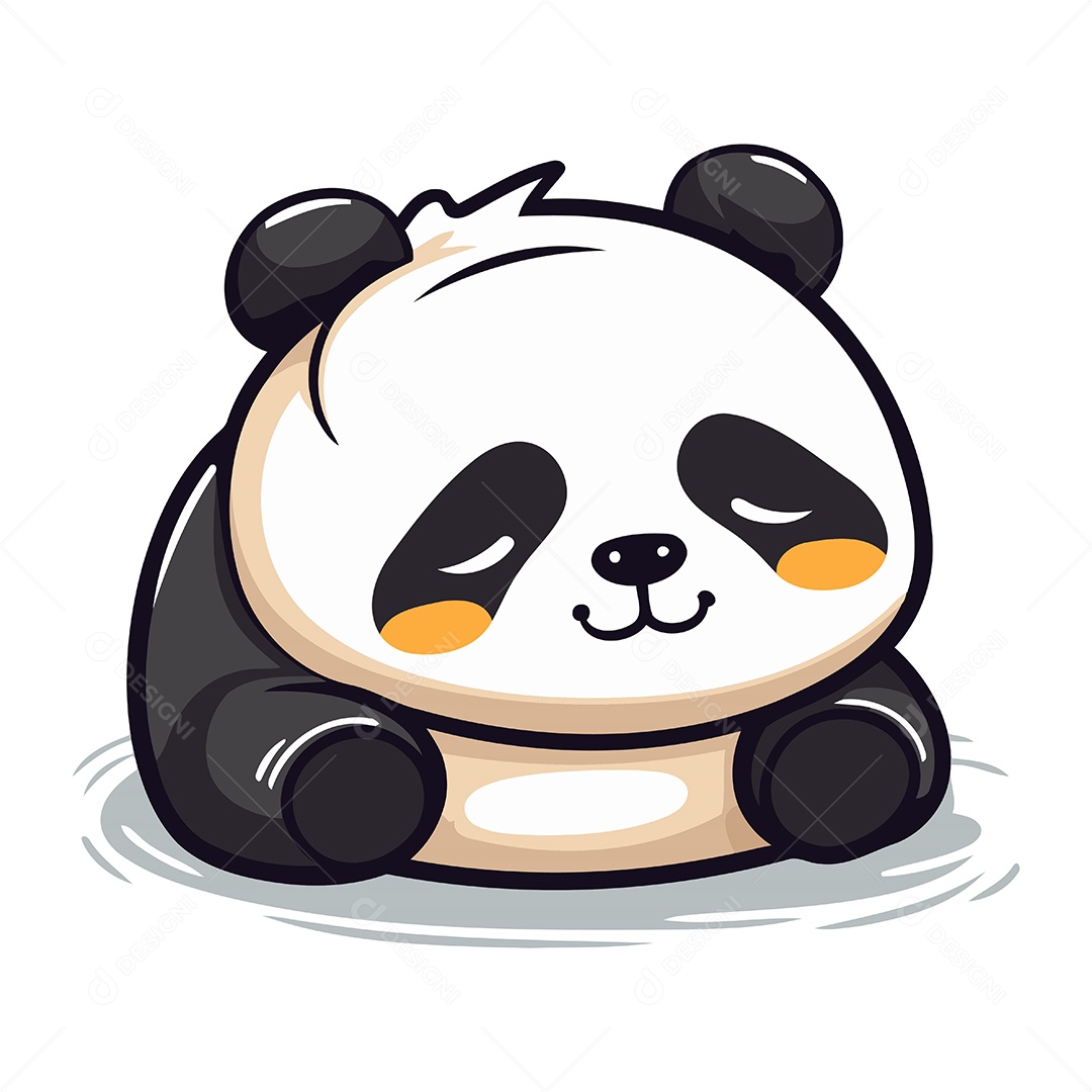 Panda Desenho Animado Ilustração Vetor EPS