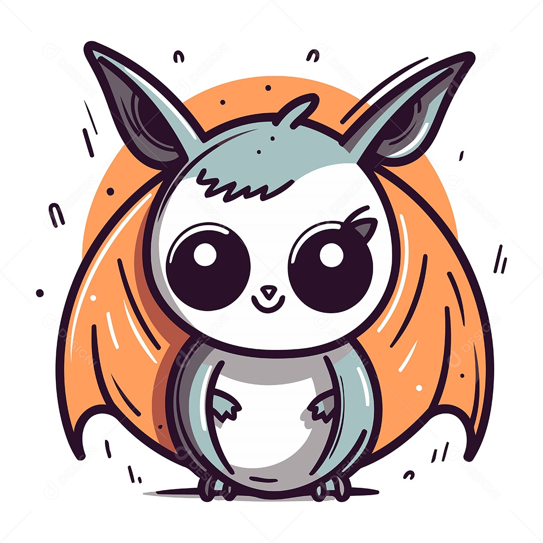 Morcego Desenho Animado Ilustração Vetor EPS