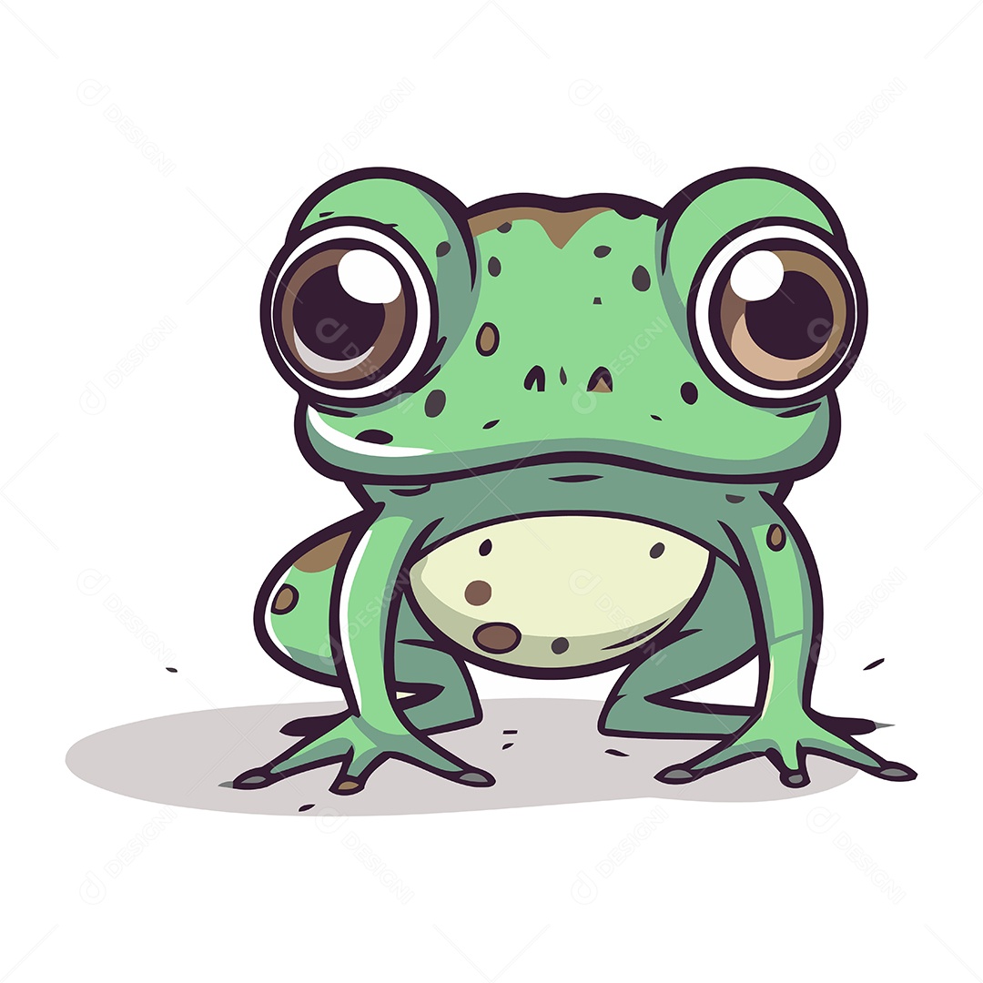 Sapo Desenho Animado Ilustração Vetor EPS