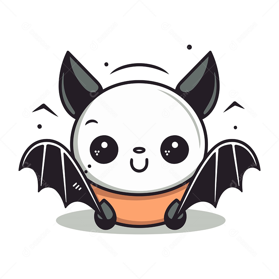 Morcego Desenho Animado Ilustração Vetor EPS