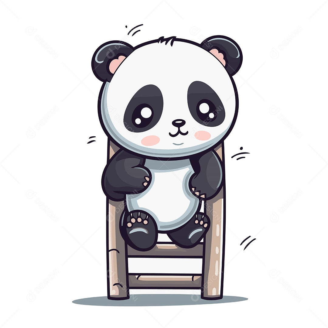 Urso Panda Desenho Animado Ilustração Vetor EPS