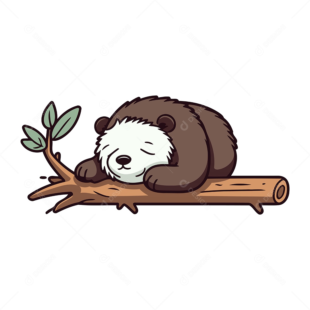 Urso Panda Desenho Animado Ilustração Vetor EPS