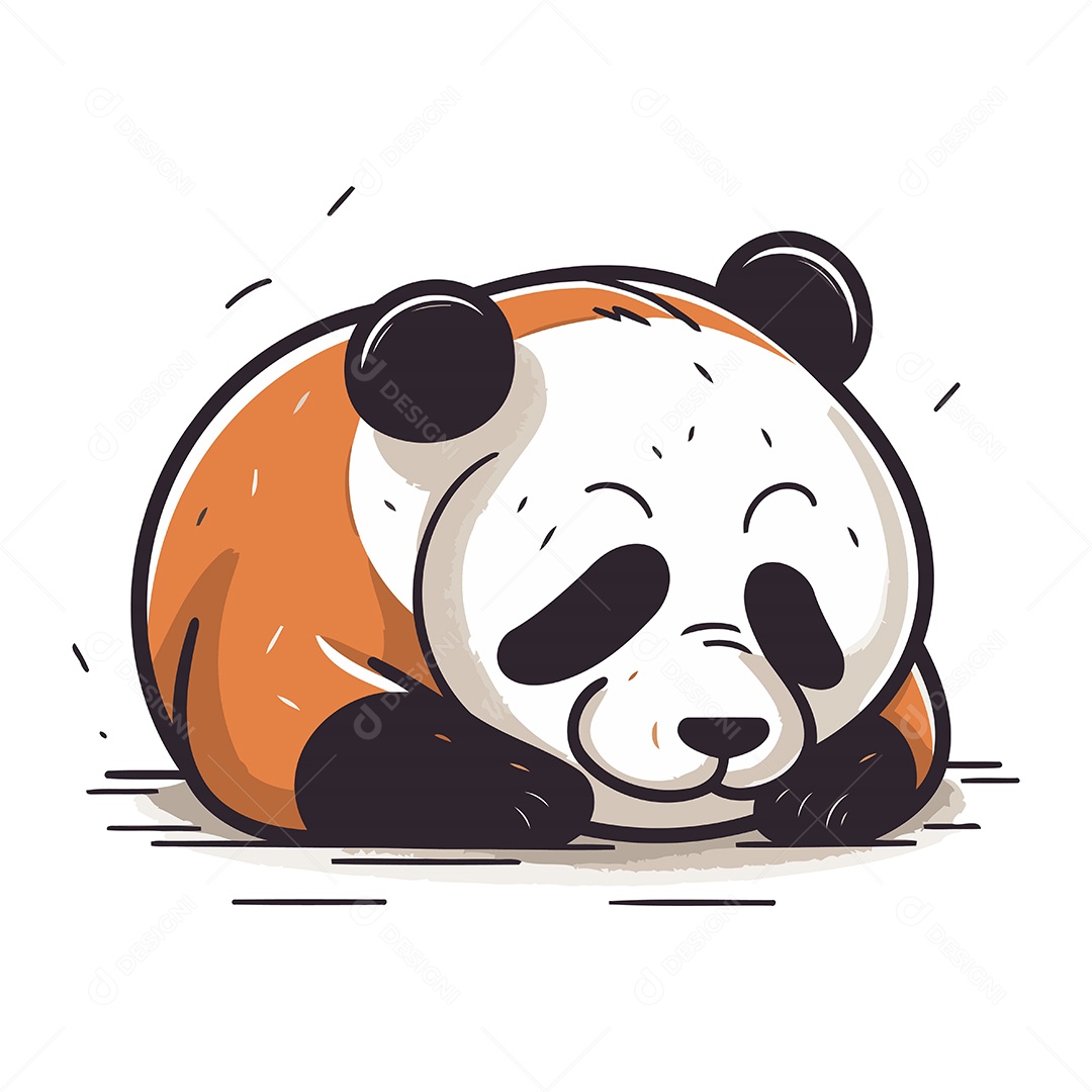 Urso Panda Desenho Animado Ilustração Vetor EPS