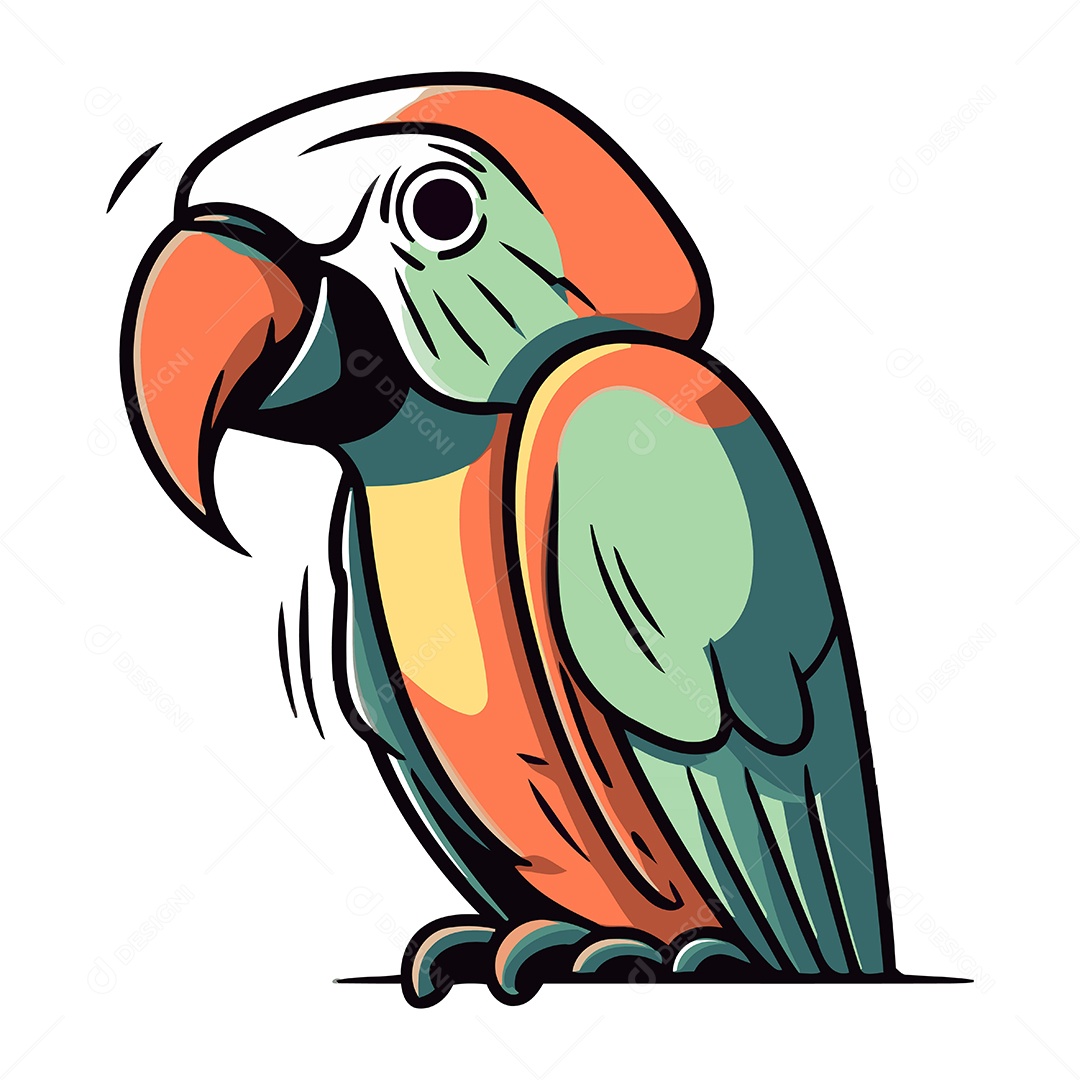 Arara Desenho Animado Ilustração Vetor EPS