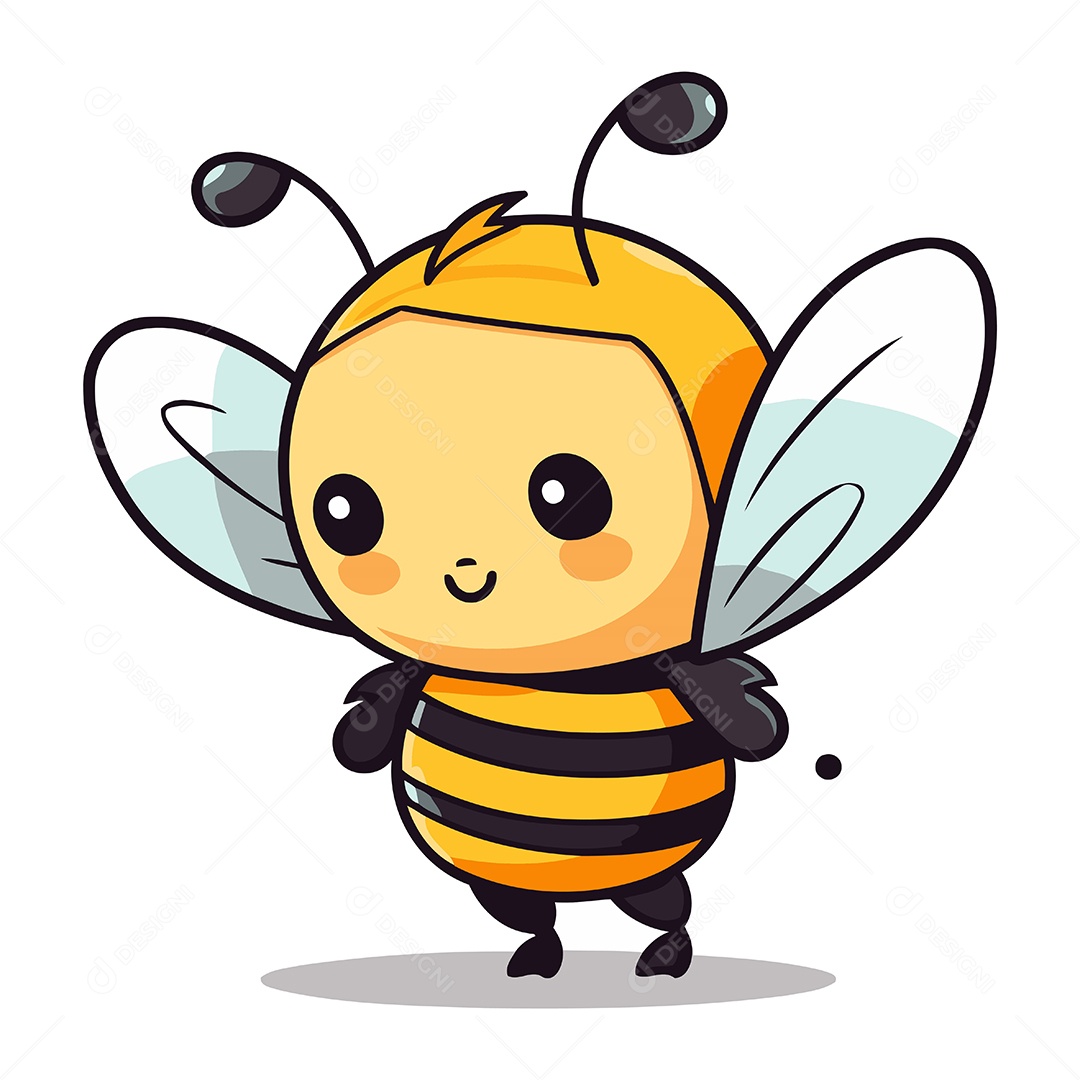 Abelha Desenho Animado Ilustração Vetor EPS