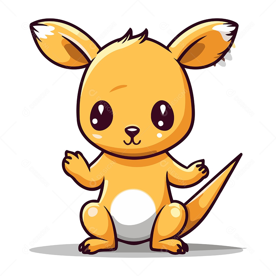 Canguru Desenho Animado Ilustração Vetor EPS