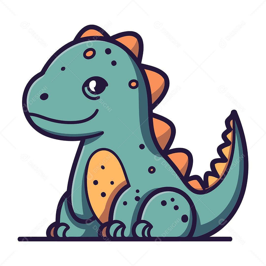 Dinossauro Desenho Animado Ilustração Vetor EPS