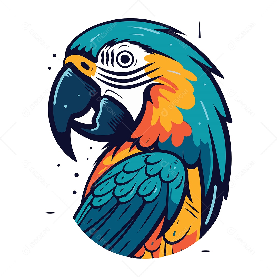 Arara Desenho Animado Ilustração Vetor EPS