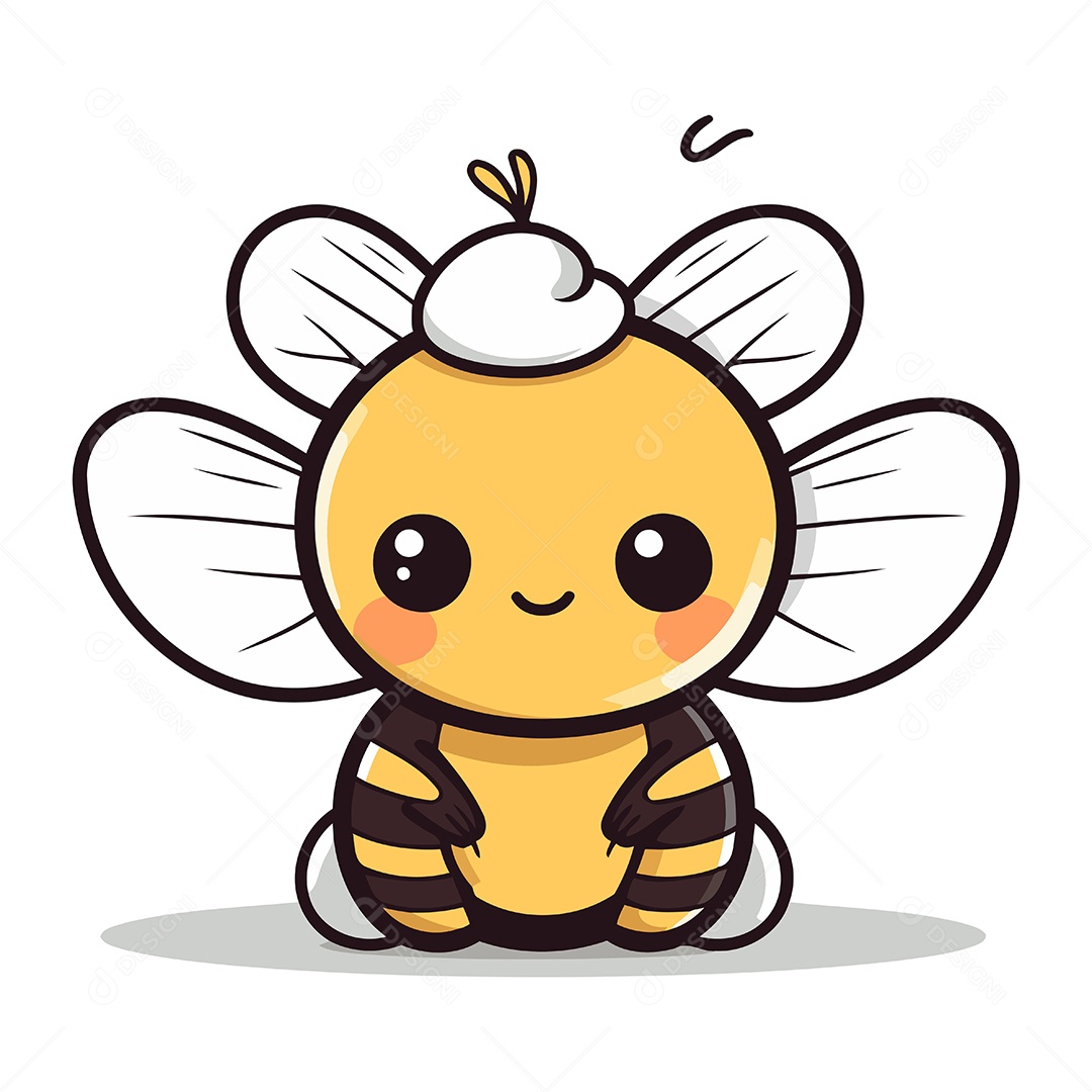 Abelha Desenho Animado Ilustração Vetor EPS