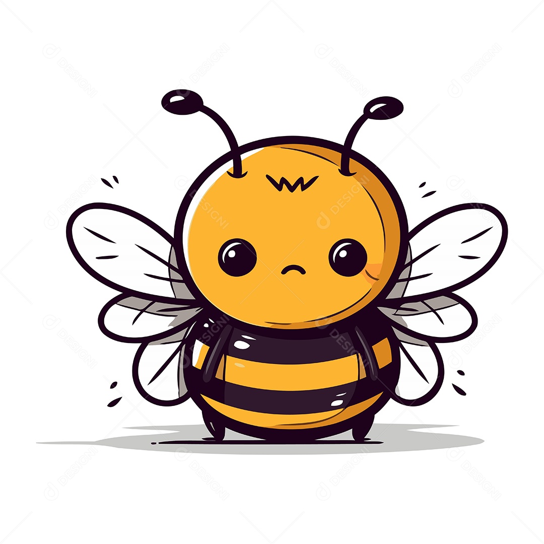 Abelha Desenho Animado Ilustração Vetor EPS