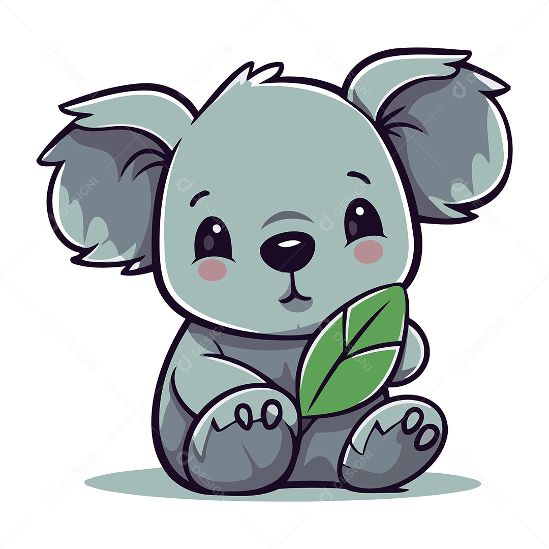 Coala Desenho Animado Ilustração Vetor EPS