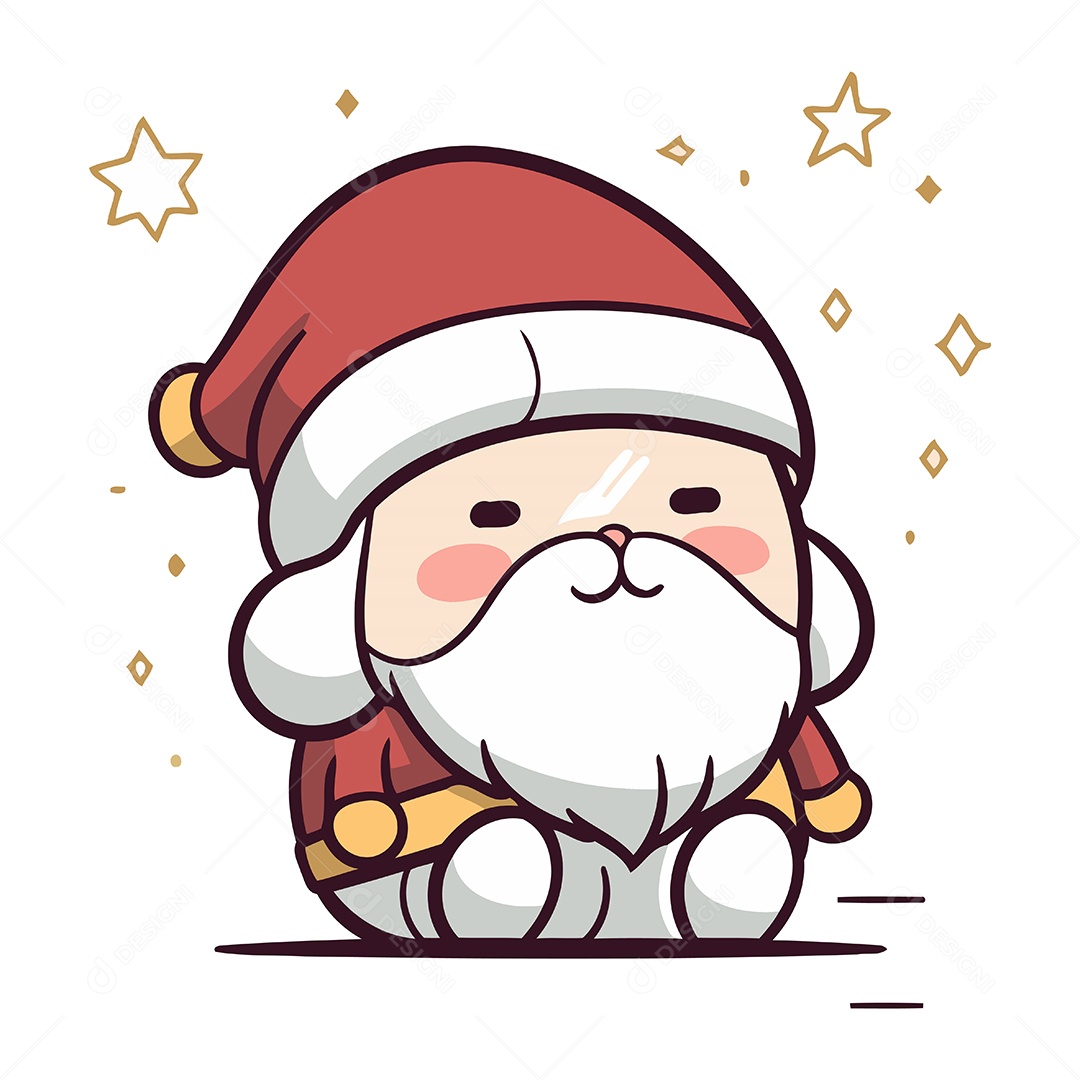 Papai Noel Desenho Animado Ilustração Vetor EPS