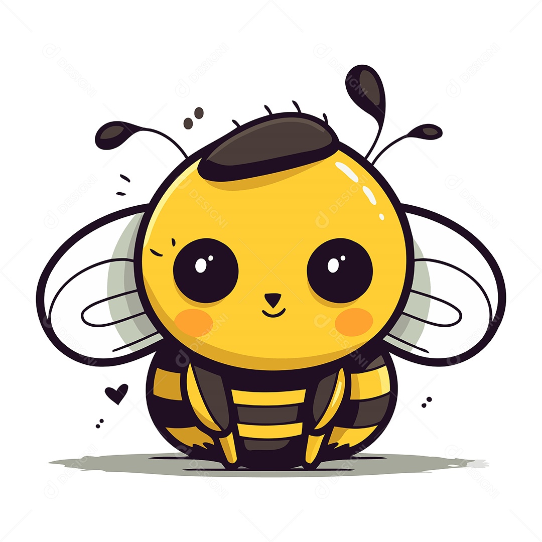 Abelha Desenho Animado Ilustração Vetor EPS