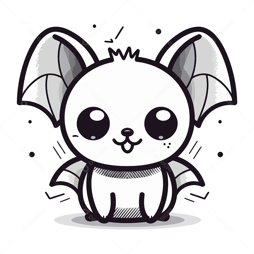 Morcego Desenho Animado Ilustração Vetor EPS