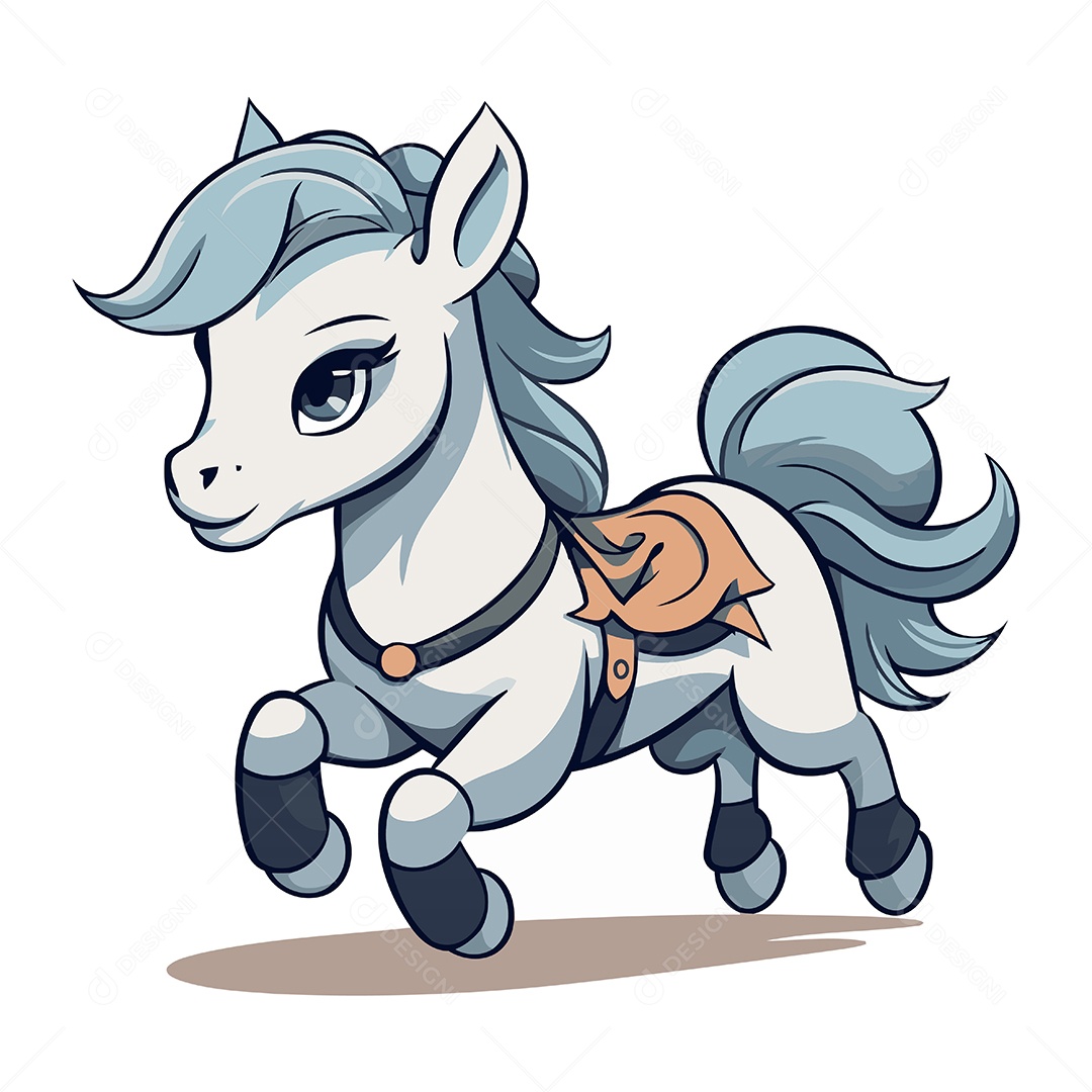 Cavalo Desenho Animado Ilustração Vetor EPS