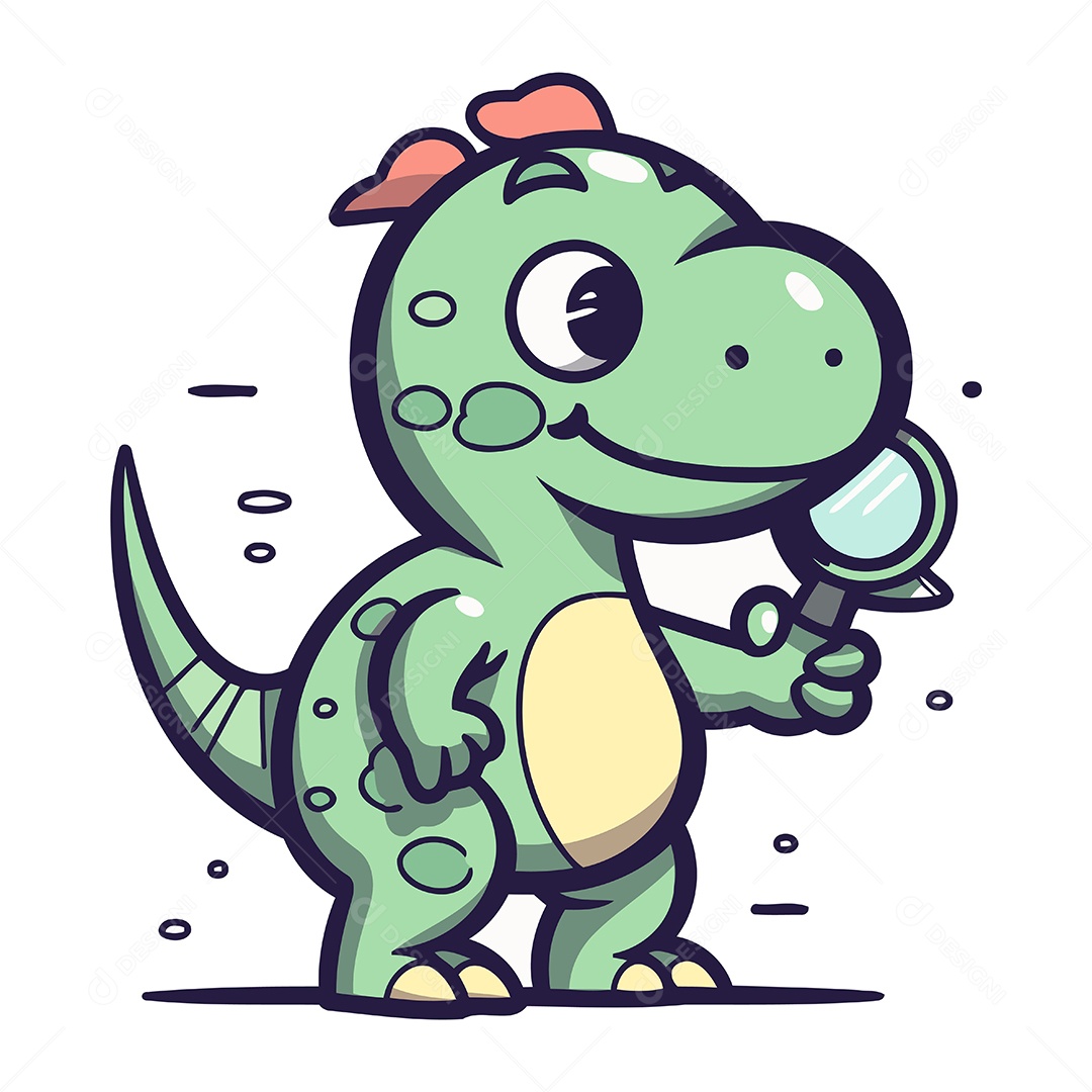 Dinossauro Desenho Animado Ilustração Vetor EPS