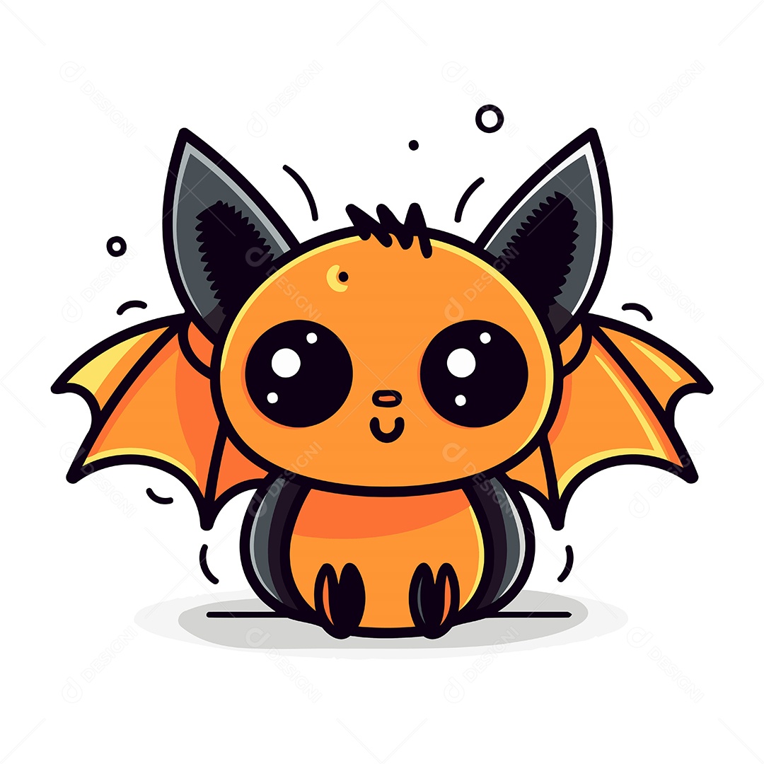 Morcego Desenho Animado Ilustração Vetor EPS
