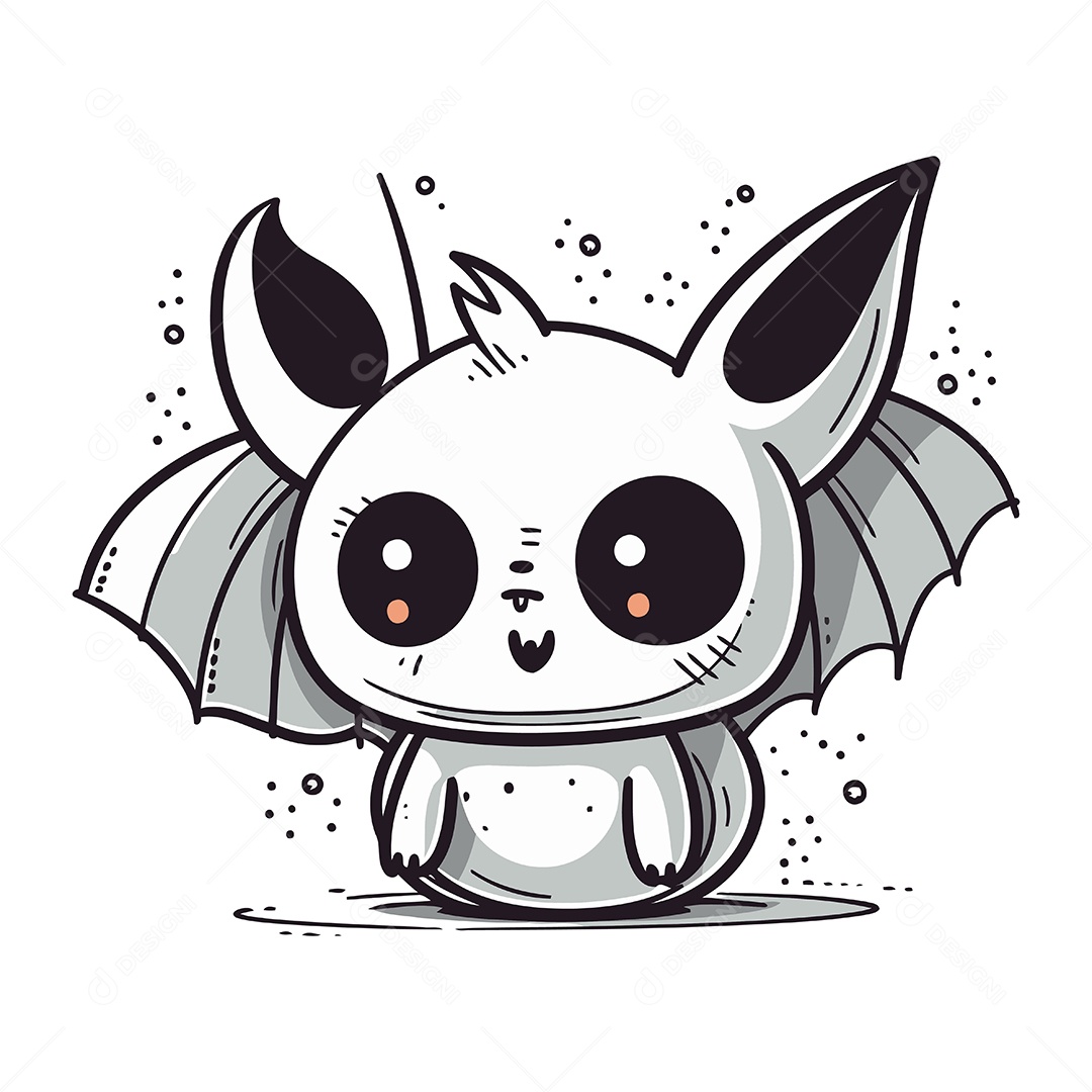 Morcego Desenho Animado Ilustração Vetor EPS