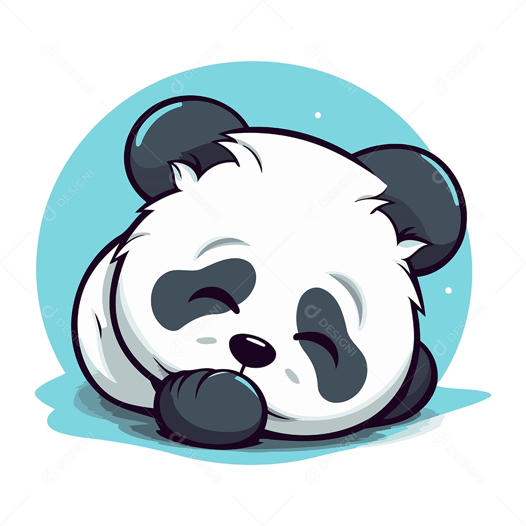 Panda Desenho Animado Ilustração Vetor EPS