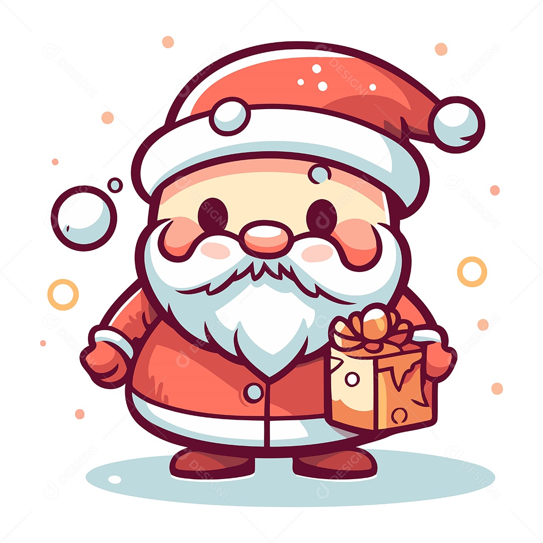 Papai Noel Desenho Animado Ilustração Vetor EPS